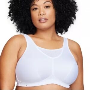 Sz 40i White Glamorise No-Bounce Camisole Sport Bra
